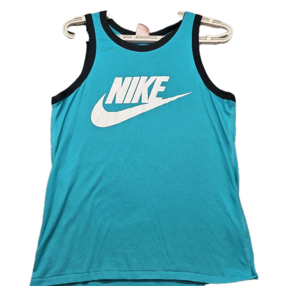 Nike Ace‎ Logo Rare Red Tag Tank Top Men's Small Teal Black Sleeveless